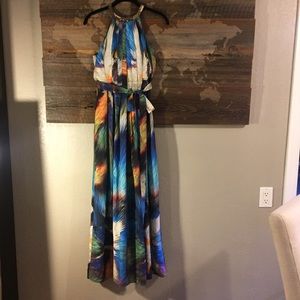 Abstract Print Maxi Dress From Anthropologie